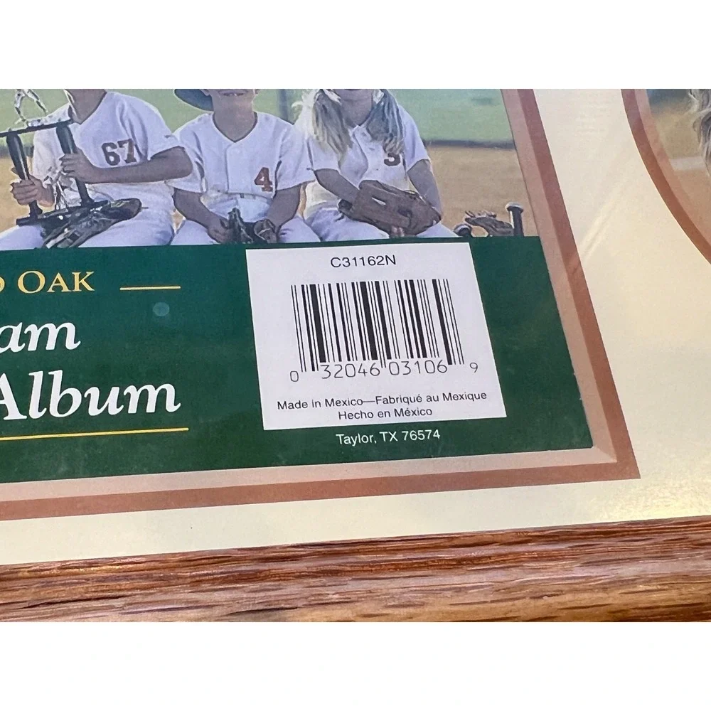 Decorel Solid Oak Team Wall Frame‎ Vintage NWT Wood Rectangle 5 x 7 Retro Photo